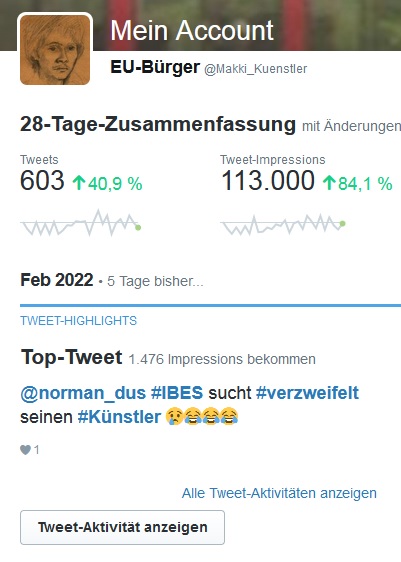 Makki_Kuenstler's tweet photo. Wenn das #angeblich mein #besterTweet / #TopTweet sein soll, dann macht #twittern #wirklich keinen #Spaß mehr ! 🙋♂️😩😭
#Twitter #Twitterzentrale #Twitterstatistik #Twitteranalyse https://t.co/uiNhp0ILla