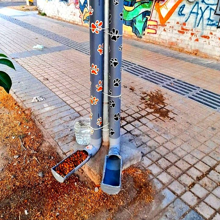 ACru_zi's tweet photo. @gabrielboric Hice esto para lo caminantes 🐾. 
Que su regreso a casa sea un poquito más amable 💚Ojalá se replicara... ellos lo agradecen  💕 🐾 https://t.co/SiLnhTsLKo