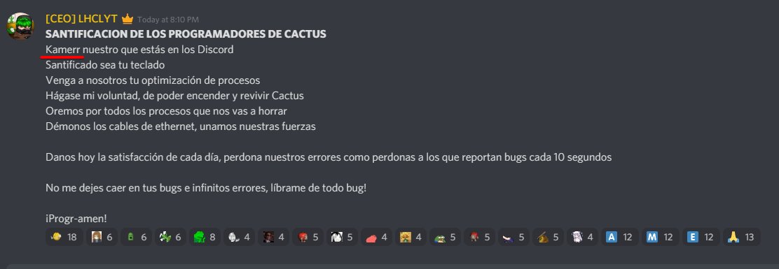 Un Mensajes de LHCLYT bromeando a Kamerr Ezz