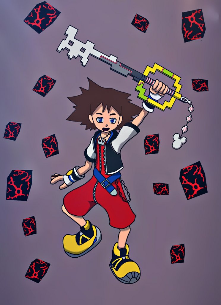 Data-Sora with the Zero/One Keyblade! #Sora #Kingdomhearts #ReCoded