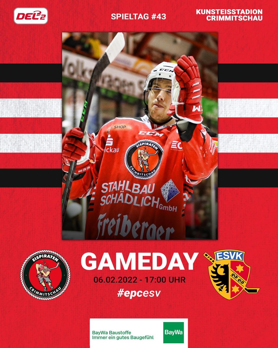 eispiraten's tweet photo. #GAMEDAY 💥
Ab 17 Uhr empfangen wir den ESVK 🏴☠🆚🃏 Es sind wieder bis zu 2.000 Zuschauer im Sahn erlaubt und wir brauchen eure Unterstützung! Seid ihr dabei?
_____
#epcesv | 🗓 06.02.2022 | ⏰ 17.00 Uhr | 📺 https://t.co/mwSkKSN4WH | ⌨ Liveticker bei https://t.co/TzyPVCTIUE https://t.co/8V68OuKkQe