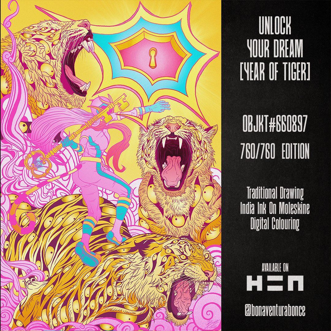 bonabonce's tweet photo. ❤️Celebrate 760 Friends in Year of Tiger❤️
“UNLOCK YOUR DREAM [YEAR OF TIGER]”
OBJKT#660897
0.2 tez 763/763 Edition

https://t.co/6U9NfSkSbP
https://t.co/TjVn7HXNVK

#NFT #NFTCommunity #NFTCollection #nftcollector #nftcreator #NFTartworks #CleanNFT #hicetnunc #NFTs #NFTdrop https://t.co/G1jH4uwqnA