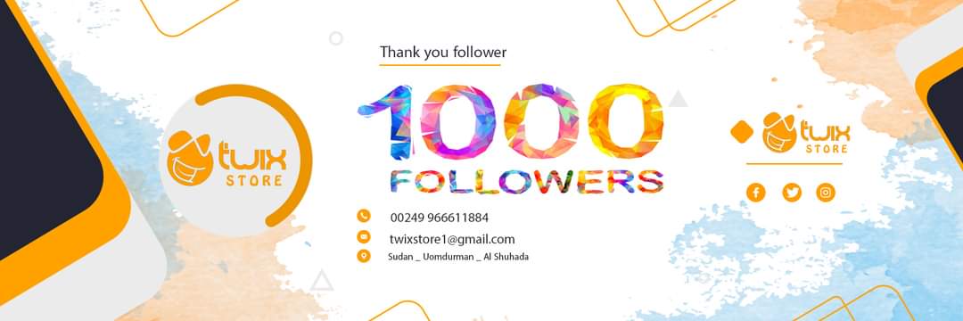 شكراً 1k On facebook 🔥🔐 
بمناسبة وصول حسابنا علي الفيس بوك علي 1k متابع ح نعمل مسابقة بمبلغ 5k 💰 لـ 5 متابعين علي تويتر 🔥🤲
#رتويت 
#Twix_store