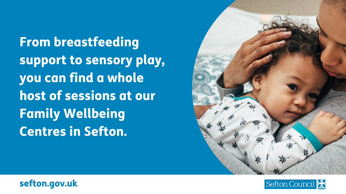 From breastfeeding support to sensory play, you can find a whole host of sessions at our Family Wellbeing Centres in Sefton. To find out more click here: ow.ly/6pkf50HJ2y6