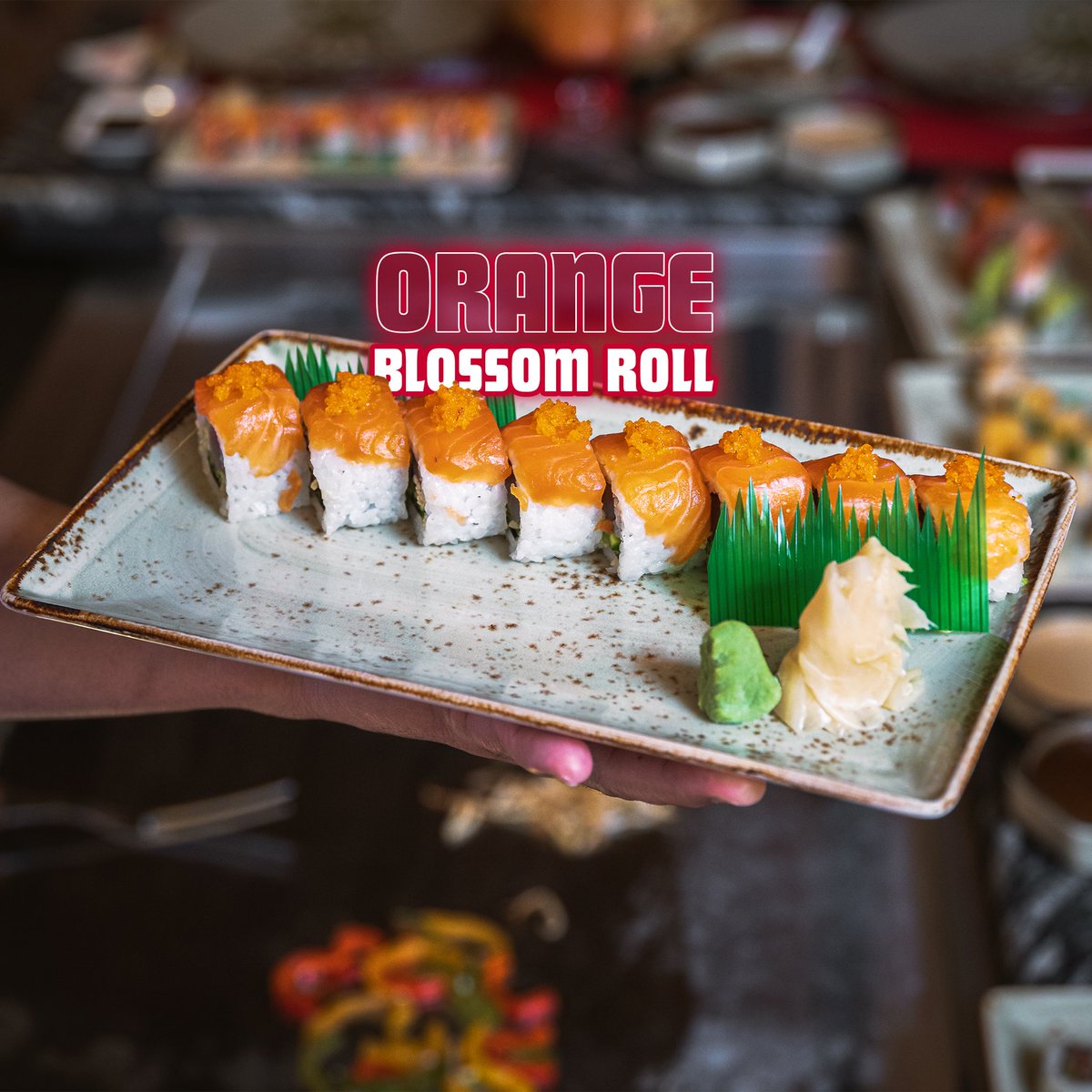 #OrangeBlossomRoll
Bring out the chopsticks and let’s eat Orange Blossom Roll 🥢🔥
جهزوا التشوب ستكس واستعدوا لتناول الأورانج بلوسوم رول في بنيهانا 🥢🔥