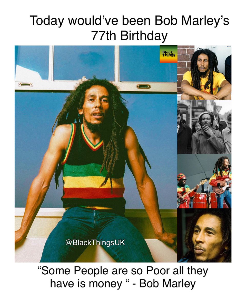 Blackthingsuk's tweet photo. Today would’ve been Bob Marley’s 77th Birthday 
💚💛❤️

Fun Fact ! - He once played a surprise show for students at a Peckham school. https://t.co/PiZleNpLvI