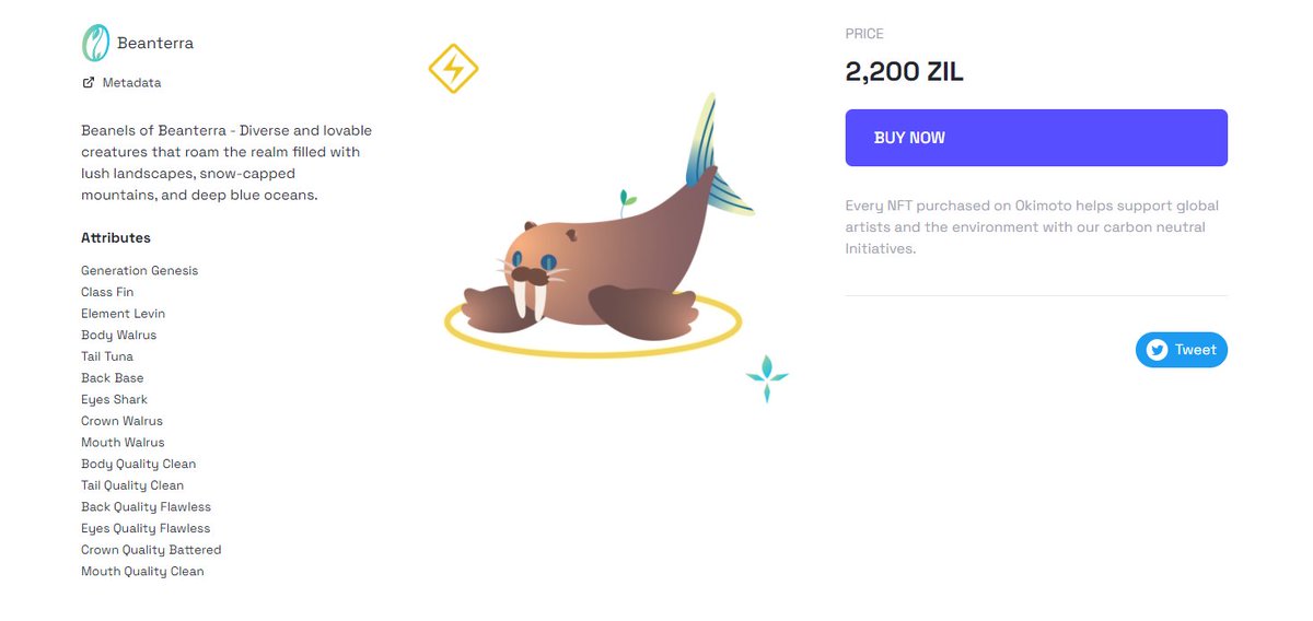 ZillinkPower's tweet photo. Still sweeping the @BeanterraGame #Beanel floor on @Okimoto_Dex! Easiest buy over the last few days besides @MultiWormsNFT 

Someone selling 2 flawless traits for 700 Zil profit. 

#BuildOnZil #PowerbyZil #gZil $gZil #Zilliqa https://t.co/SosonFiaXa