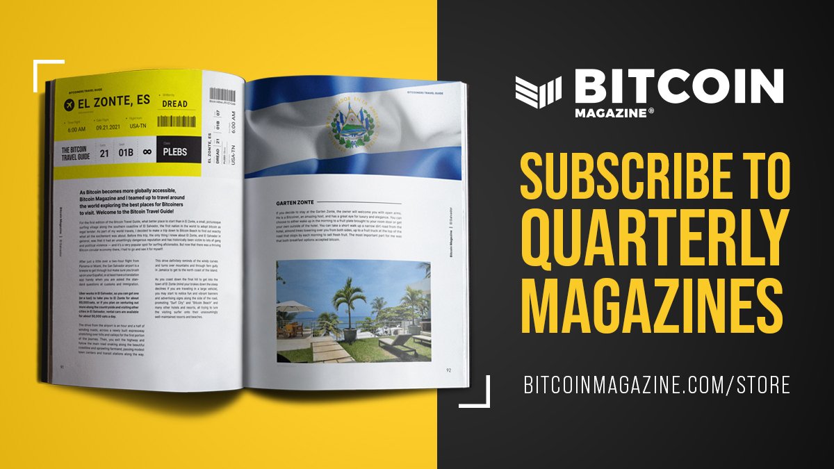 Bitcoin600k's tweet photo. Subscribe to bitcoin magazine for your very own piece of #Bitcoin history 📰🌎

Get 4 issues/year right to your doorstep 🏝️👇
https://t.co/zQj4y7ytZl https://t.co/M0ERu7yZHU https://t.co/7fu5ZQiWEL