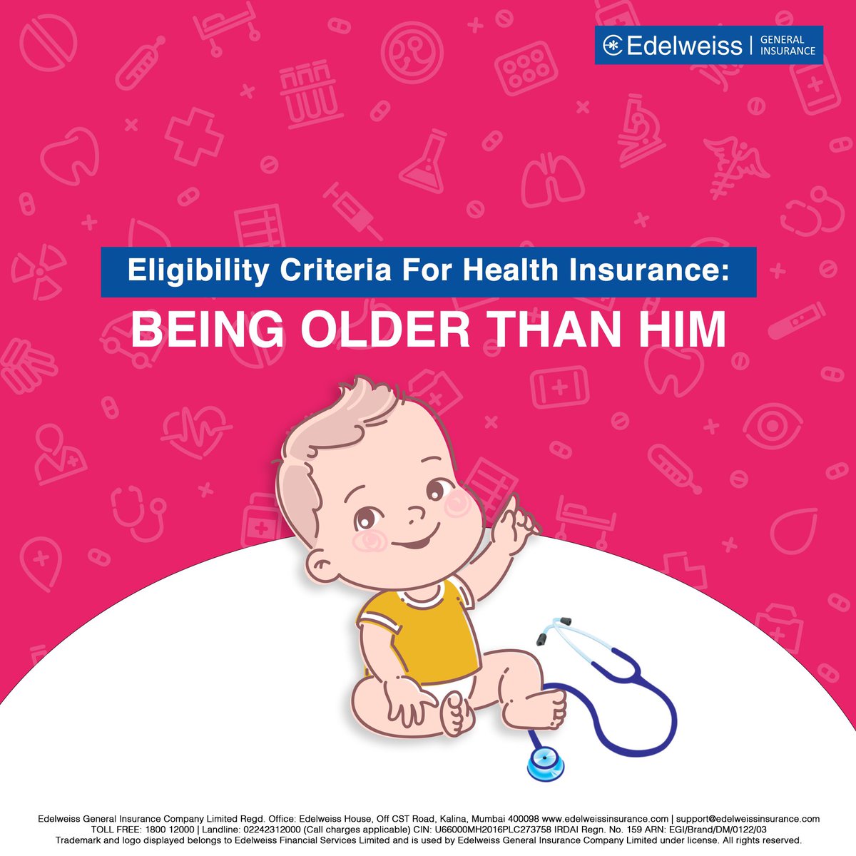 hi_zuno's tweet photo. If your schedule is eat, poo, sleep, repeat, you are eligible for your health insurance. You have to be more than just 3 months old!
#EGI #WeHelpYou #EdelweissGeneralInsurance #WeAreHer #HealthInsurance https://t.co/WRgmWN8RQC