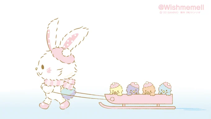 小鳥さんとそりあそび♪しっかりつかまっててね! 