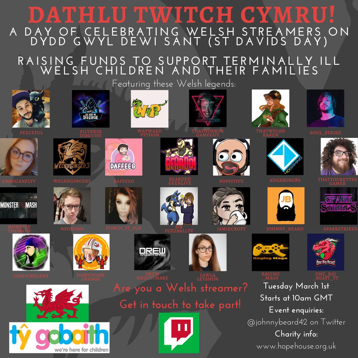 DrewKnightmare's tweet photo. Look at all these amazing Welsh streamers coming together to help raise money for Charity!!!

I have the pleasure of being one of many streamers taking part and I couldn’t be more excited!

This sounds like the perfect time to play some Jackbox 👀 

🏴󠁧󠁢󠁷󠁬󠁳󠁿 1/3/22 | 9PM-11PM GMT 🏴󠁧󠁢󠁷󠁬󠁳󠁿 https://t.co/o9xQcWsiKO