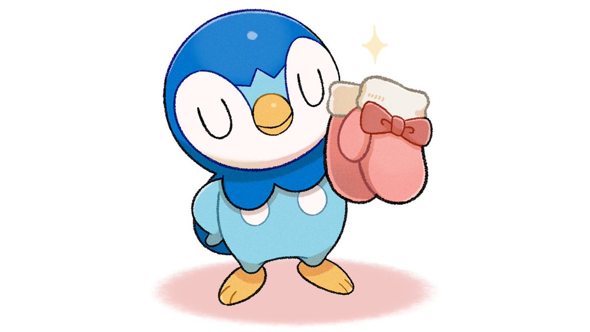 piplup no humans closed eyes pokemon (creature) toes solo standing sparkle  illustration images