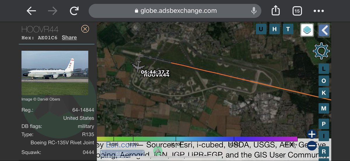 TheSnoopySnoop's tweet photo. #HOOVR44 just landed at #Mildenhall after crossing the pond
#Planespotting #AvGeek #milair #haveglass https://t.co/mKEfXg6MVQ
