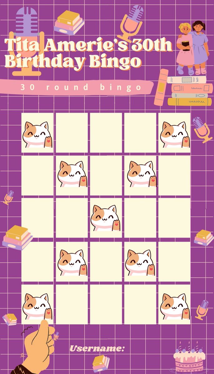 absgiveaways's tweet photo. #AMERIEthirty Birthday Bingo

Pattern: (nasa picture po ang pattern)
Prize: Bliss Book (SF excluded)
Winner/s: 2 Winners

DM:  Natapos den ang pagiging bigo ko https://t.co/ccSPNaChVr