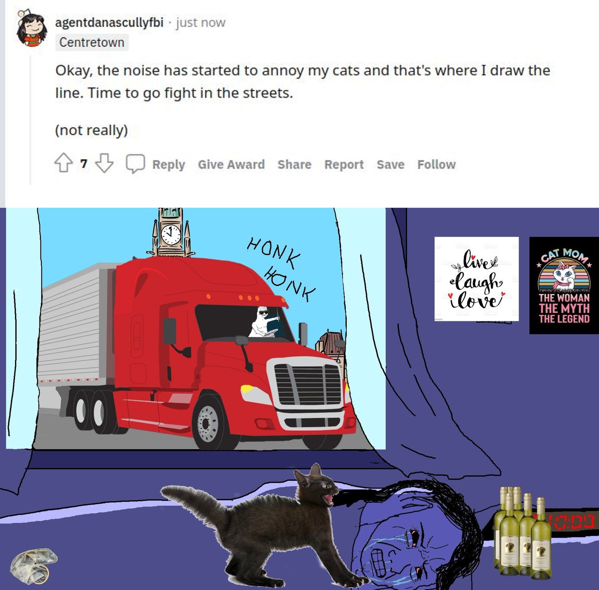 ElixirTwisted's tweet image. Keep on Honking #FreedomConvoy2022  ✊📣

Liberals are seething and crying in their beds. 😂

#Ottawa #OttawaOccupied