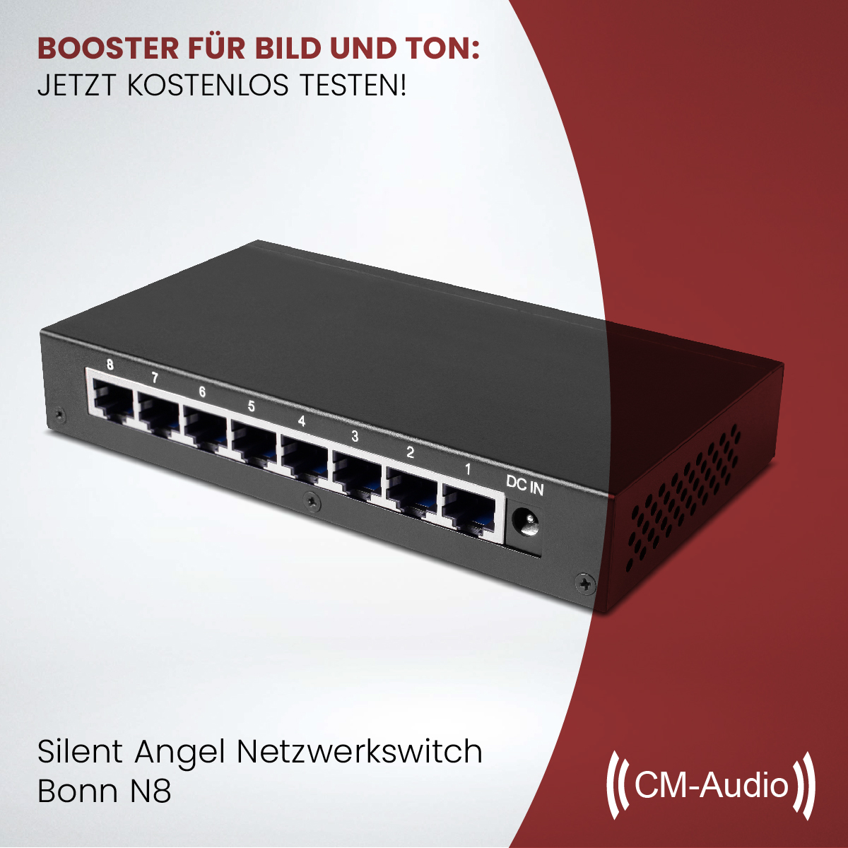 CMAudioDotNet's tweet image. Bonn 8 Testpaket - Jetzt kostenlos testen. Streamst Du Musik und möchtest bestmögliche Klangqualität? Dann empfehlen wir Dir unser Testpaket mit dem HiFi Netzwerkswitch Bonn N8 von Silent Angel. 

cm-audio.net/silent-angel-n…