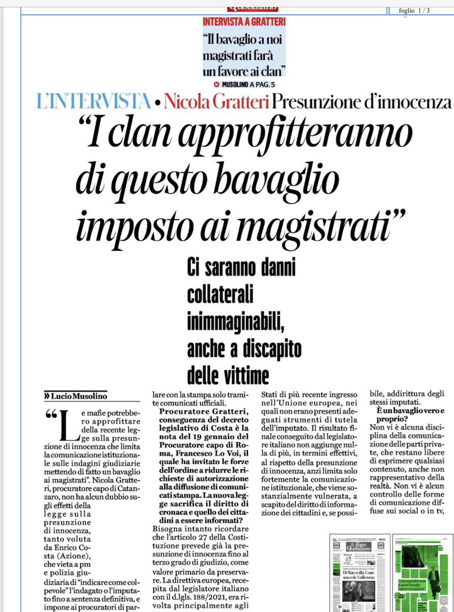 CarloCalenda's tweet photo. Il recepimento della direttiva europea sulla presunzione di innocenza, battaglia vinta da ⁦@Enrico__Costa⁩, viene giudicata come un aiuto ai clan da parte di Gratteri. La Magistratura deve essere onnipotente e insindacabile. Caro Gratteri, neanche in URSS. https://t.co/aFj27JtqBC