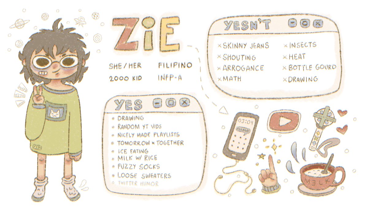 HEYYA THERE ^3^ I'M ZIE !!

and here's my Meet The Artist (finally)
to celebrate a milestoneeee ♡ hehe

again, thamk u sooo much for following!!
hope you'll stick around even when I go ia sometimes v^v here's to more art &amp; creative stuff!