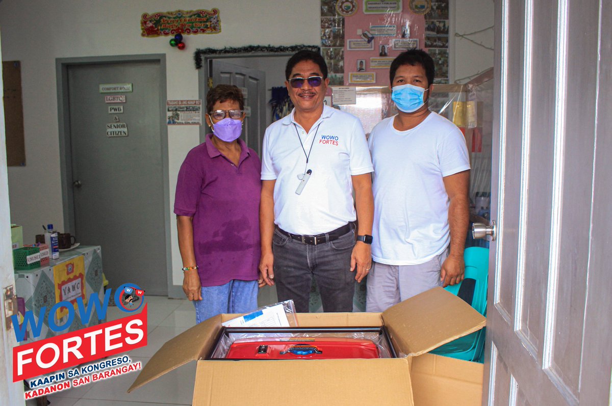 wowofortes's tweet photo. As per request ng Brgy La Esperanza, Brgy San Isidro nan Liga san mga Barangay na Generator Sets, ating tinupad. Dahilan sa alam natin na kailangan ito, lalo na kun may power interruptions. Ang Brgy Hall mkkpgbgay ng serbisyo at tulong sa mga residente. #WOWOrkSorsogon https://t.co/mQnfDXPEUH