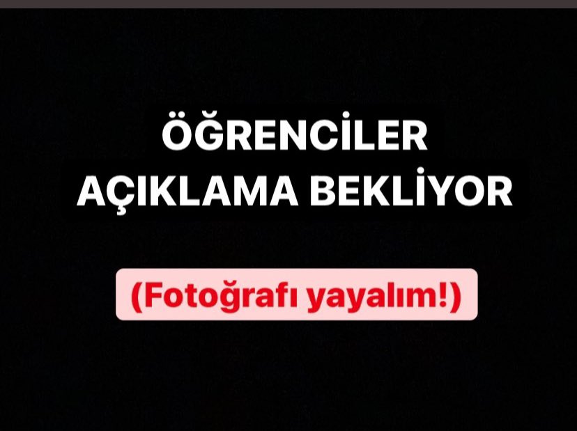 cey_sakinles's tweet photo. Artık duysanız mı bu sesleri öğrenciler açıklama bekliyor #SoemestrTatiliUzatılsın https://t.co/osn0etchdq