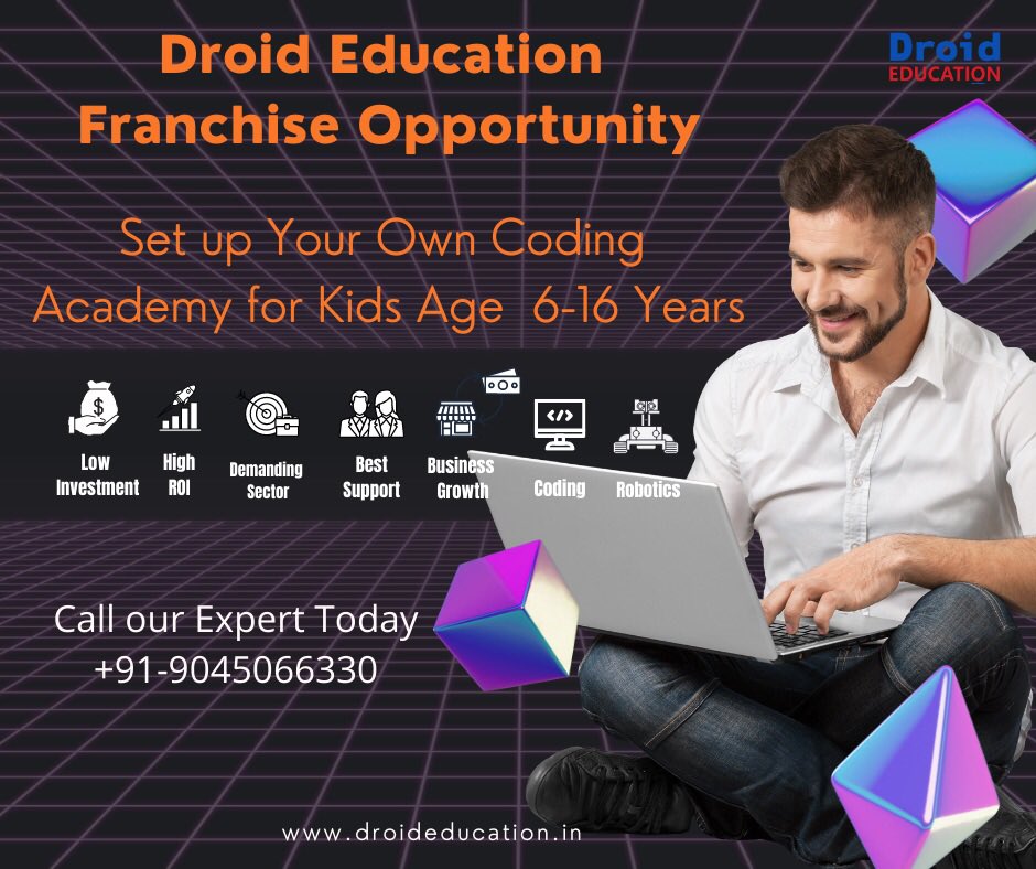 DroidEducation's tweet photo. Droid Education Franchise opportunity for young entrepreneurs 

Call us on +91-9045066330
 #entrepreneurs #investment #business #opportunity #profitablebusiness #businessopportunities  #franchise #FranchiseOpportunityServices #ownbusiness #FranchiseBusinessOpportunity #Franchise https://t.co/sMeajU4YzK