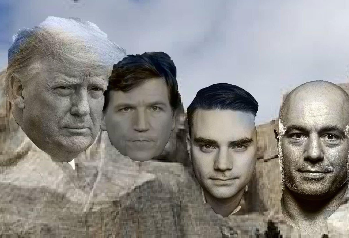Jsnyder610's tweet image. Mount Rushmore 2.0 @TuckerCarlson @benshapiro @joerogan
