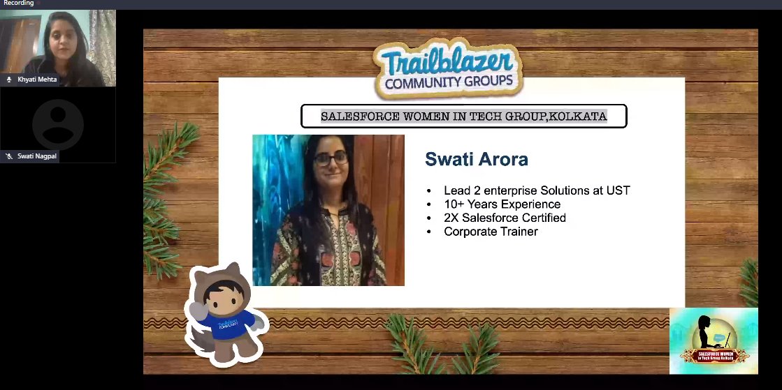 swapnamantha06's tweet image. Attending this #lightningwebcomponents Workshop part-2 by Swati Arora Thank you @khyatu07  for hosting this session
#witKolkata #witLWC
#trailblazercommunity