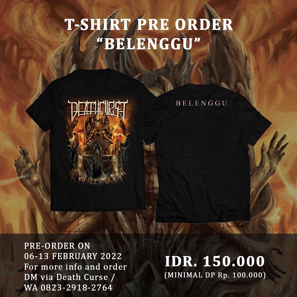 NugrohoHaryono's tweet photo. Pre-Order Now: Rp. 150.000,-
Normal price: Rp. 180.000,-
#LimitedSeries #deathcurse #Deathmetal #DCDM https://t.co/X4pYD8M3jl