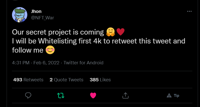 chickmynugget's tweet photo. @NFT_War LFG!!! Really hope I get it https://t.co/ano9LY59CE