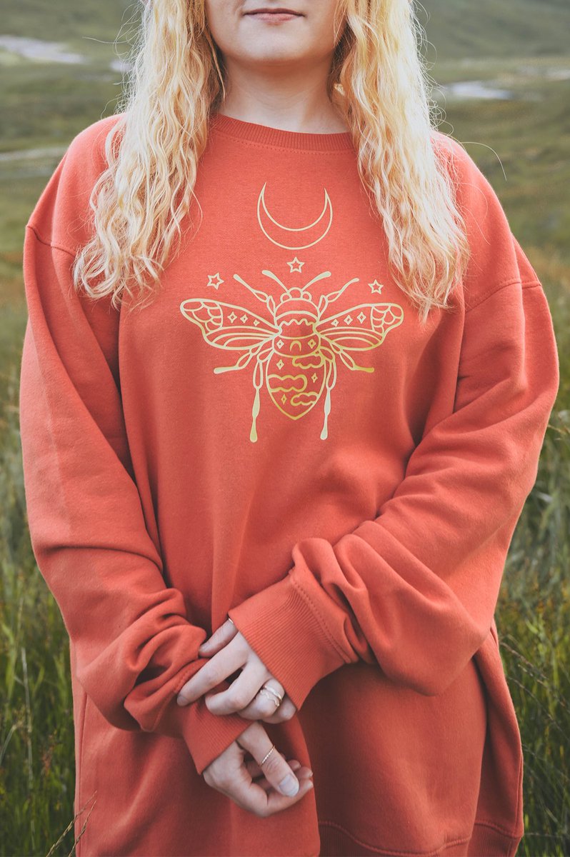 TheColorOfSpac's tweet photo. Lunar Bee Oversized Sweatshirt by The Color of Space! Check it out for more magical designs! #sweatshirts #bee #vinyl #lunar #oversized https://t.co/7Wsm1K0xJs