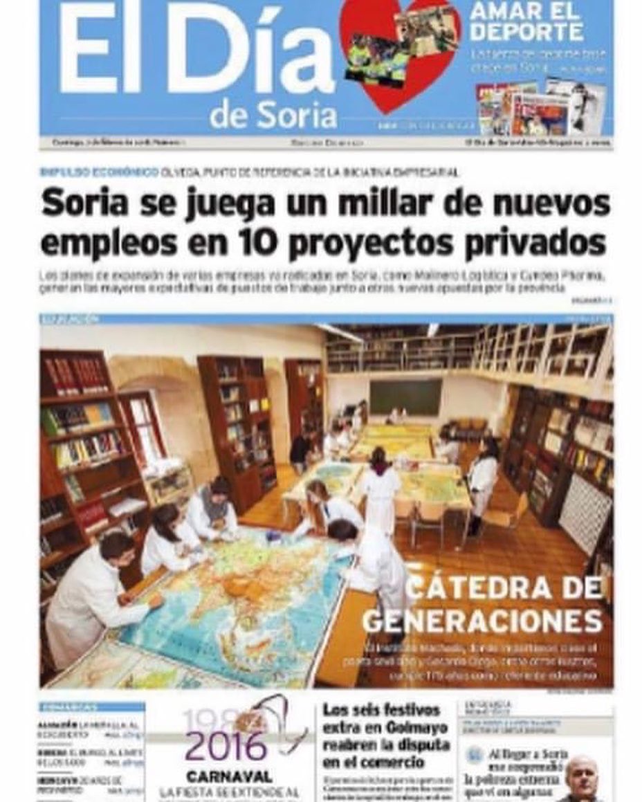 ElDiaDeSoria's tweet image. Mañana 7 de febrero cumplimos 6 años desde que llegamos por primera vez a los quioscos. En tiempos difíciles, complicados para la prensa, nos hemos hecho un hueco entre la oferta mediática de Soria.
Gracias por su confianza. Seguimos cumpliendo

#aniversario #soria #prensa