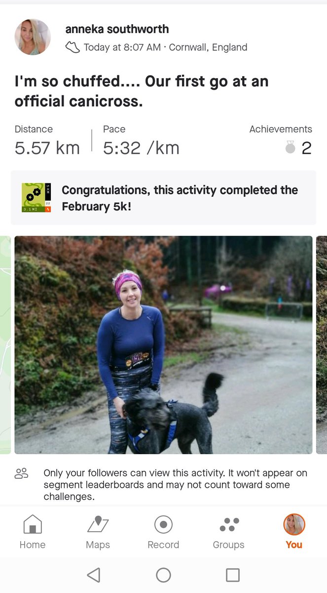 We done it.... Our first event. I knew there was reason these 4 paws came into my life, to make me proud. #canicross <a href="/PurpleGeckoEven/">Purple Gecko Events</a> #rescuedog #running