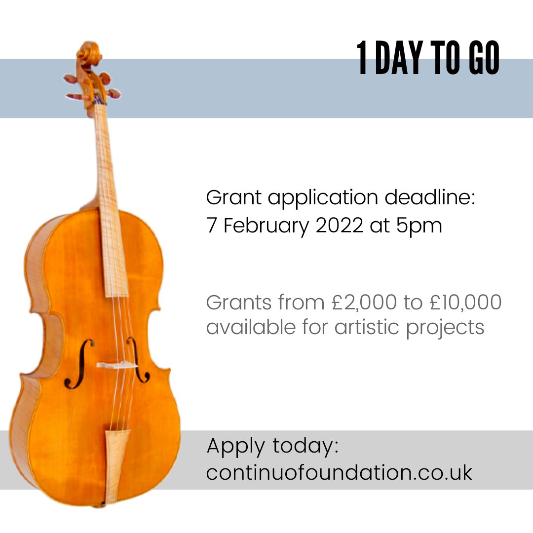 ContinuoFndn's tweet photo. Just 1 day left to apply for our third round of grants!

If you're still waiting for inspiration, check out our website for the projects we have already supported: https://t.co/bzmTrf822W https://t.co/zsssdKxVCk