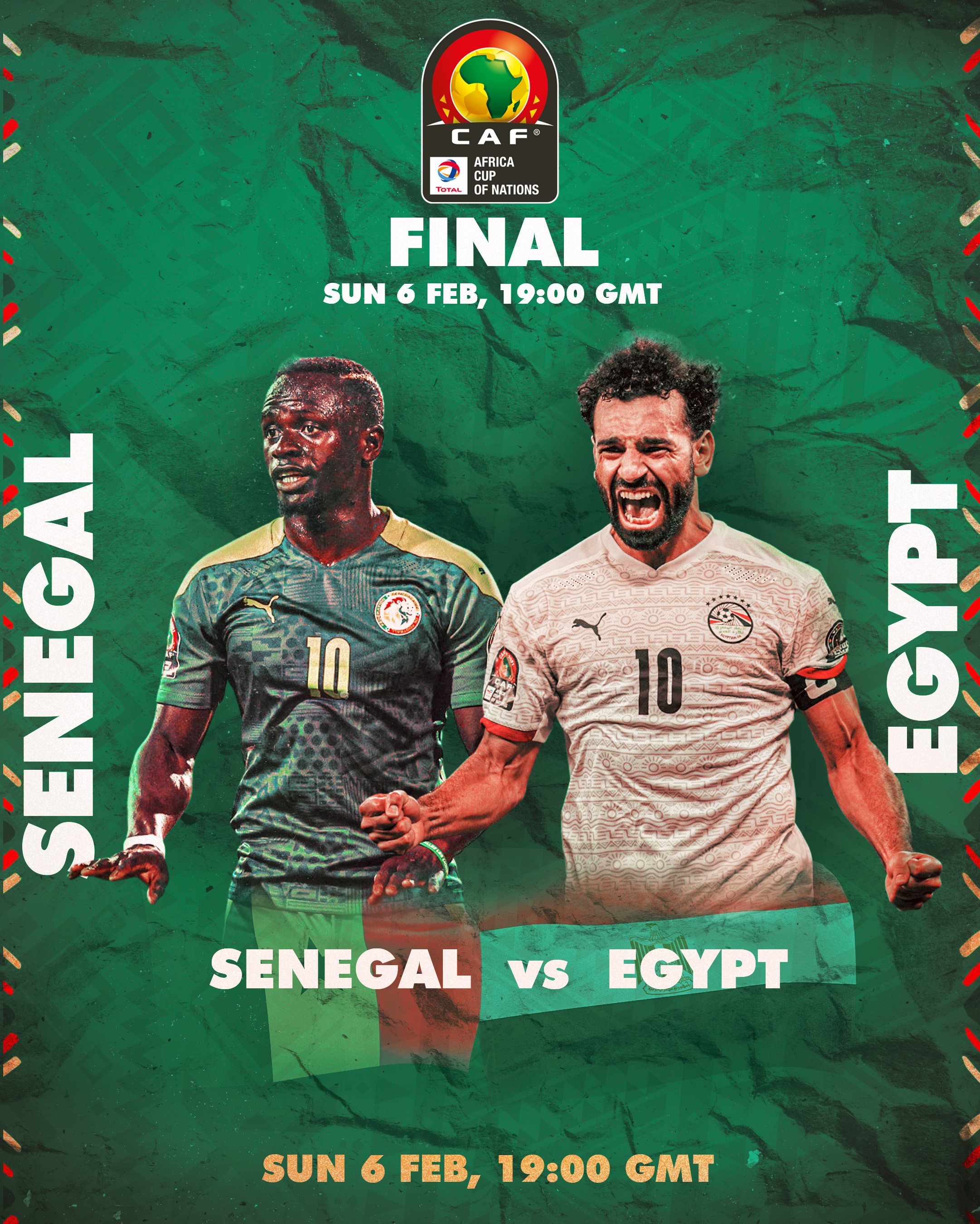 Salah ve Mane Temalı Maç Görseli