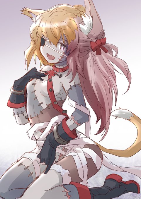 ちょいケモゾンビ娘描きました
可愛さ重視でグロくならないように気はつけましたがこういうのニガテな方はごめんなさいね～ 