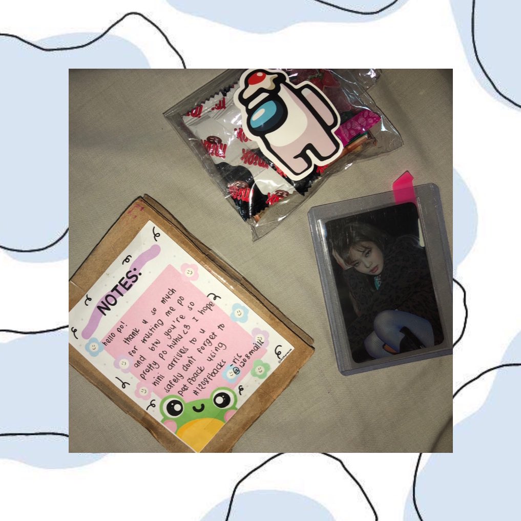 ryvjincore's tweet photo. 📓#yvsaintbudols | #1208fbacks 

— cute so much ng freebies! something new sa tastebuds ko huhu. nini arrived safely and kinikilig ako sa compliments, tysm for trading w me 🥺 @1208maiIs https://t.co/rsclMCRM7M