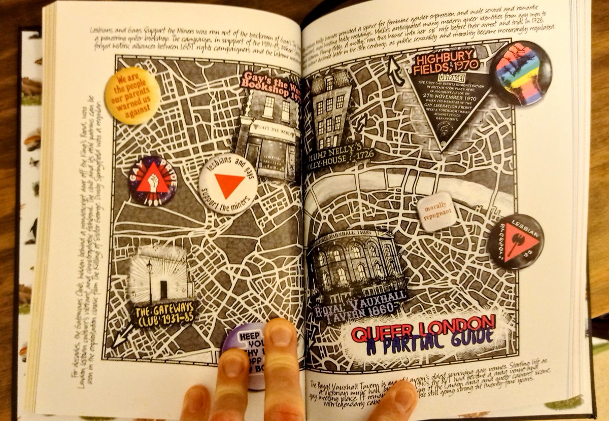 Just recently learned that some of Paud Hegarty's badges were used to illustrate this spread in @Jackguinness's Queer Bible, which includes - of course - reference to @gaystheword. Thank you, Jack.