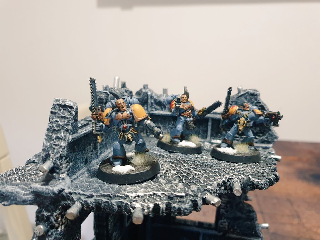 GamesWithToasty's tweet photo. Here's my 1000 Points of Space Wolves - The Twin Fangs Of Fenris.

First project I've actually completed in over 10 years. Apologies for the 'tabletop' quality (also not a photographer...)

Thread

#warhammer #Warhammer40k
#warmongers #warhammercommunity #spacewolves @WarComTeam https://t.co/eC4XtLdngz