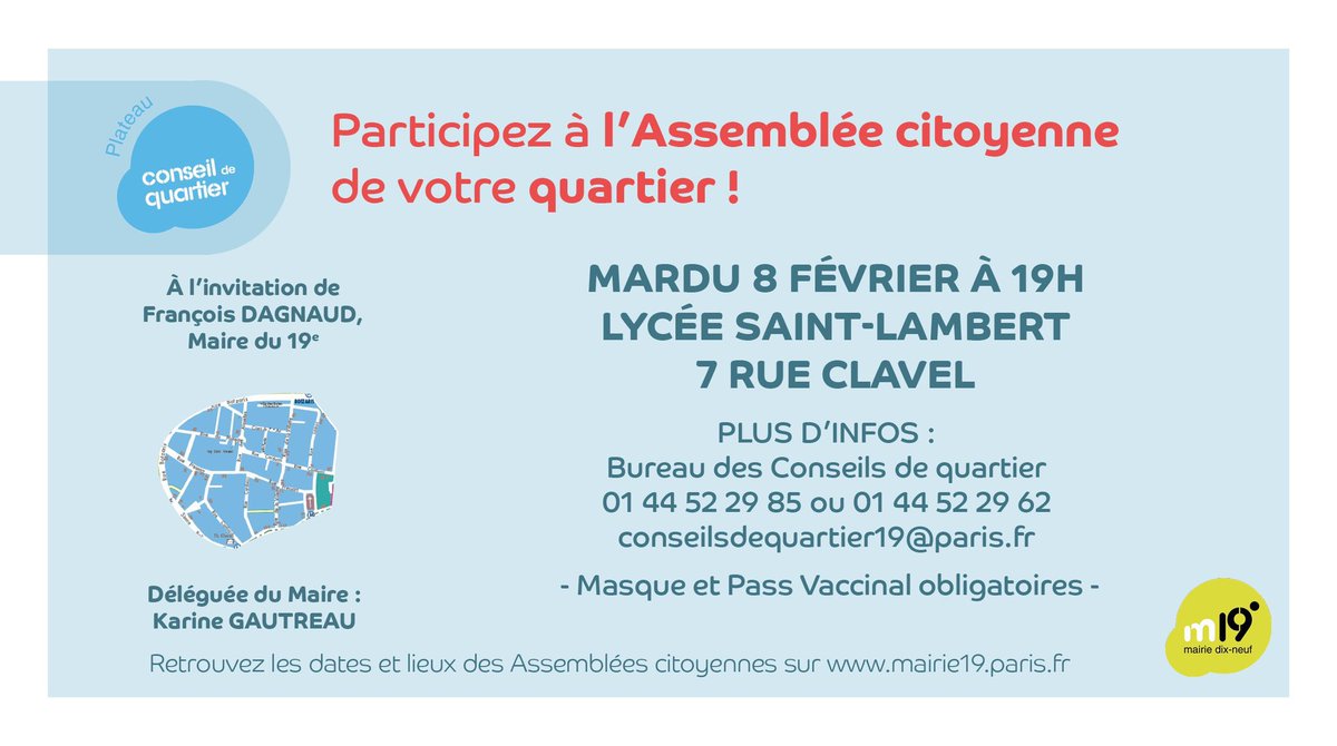 Karine_Gautreau's tweet photo. #ASSEMBLÉECITOYENNE
|Rappel| Rendez-vous mardi 8 février à 19h au lycée Saint-Lambert pour la 1ère Assemblée citoyenne du quartier Plateau !
#Demloc #participationcitoyenne https://t.co/eLkoHympsp