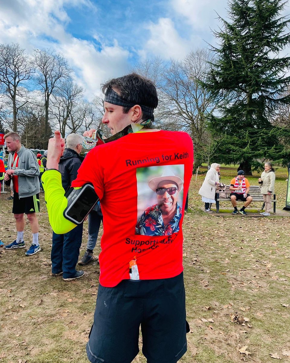 robinashepherd's tweet image. Half marathon done.  Amazing group, raising lots of money.   This was for you Keith. ❤️