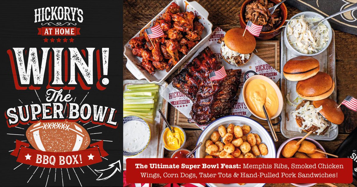 5yardrush's tweet image. Pleased to be partnering up with @Hickorys_ once again to give one special person a chance to win this Super Bowl BBQ Box.

To win
1) Follow us and Hickory’s
2) RT
3) tag 2 friends

Comp ends Midday 10th Feb

T’s+C’s below: