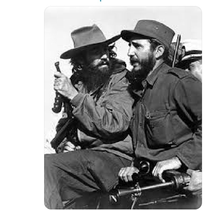 Voy bien Camilo? Pregunto Fidel a Camilo y este respondió Vas bien Fidel!
<a href="/cubacooperaven/">Brigada Médica Cubana en Venezuela</a> <a href="/Cubacooperabol2/">Brigada Médica 🇨🇺 Bolívar🇻🇪</a> @LloviznaLa <a href="/CubaVa_Bolivar2/">Grupo Trabajo Estadual Bolívar</a> <a href="/Lisset66283131/">Lisset</a> <a href="/gloria_m91/">GloriaM91</a> <a href="/EchemendiaMarta/">Marta Valentina Jiménez Echemendia</a> <a href="/Ilianni95854044/">Iliannis</a> <a href="/altunaga_perez/">Esthet Perez altunaga</a> <a href="/AdanVillavicen5/">Adan Villavicencio Guzmán</a> #CamiloVive