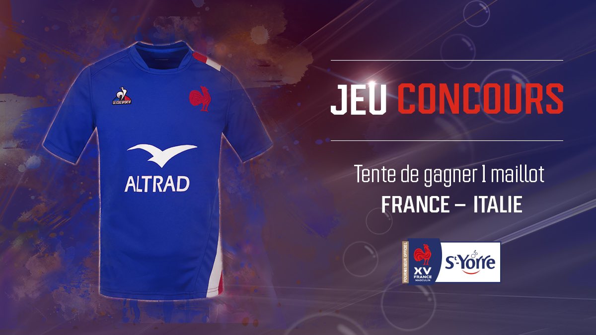 💙🤍❤️ TENTE DE GAGNER LE MAILLOT DES BLEUS 💙🤍❤️

Pour participer il te suffit de :
🔁 RT 
✅ Follow <a href="/styorreFR/">St-Yorre Rugby</a> 

#Soifdevictoire #FRAITA #GuinnessSixNations