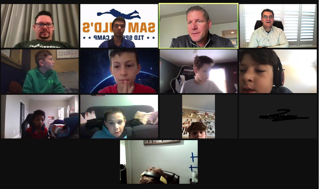 GOOD MORNING CAMPERS! Our first stop is in with the basketball group! We are looking forward to a great day! #SamFuldT1D