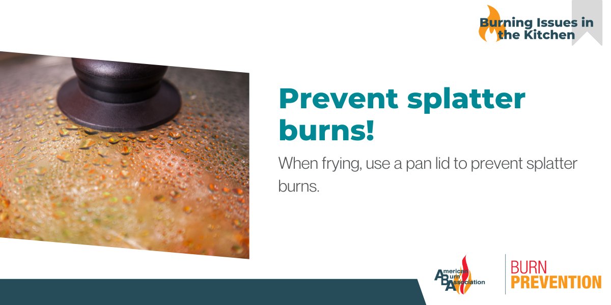 PBGFire's tweet image. It's officially #NationalBurnAwarenessWeek! 🔥 Throughout the week, we'll be serving up cooking safety tips to help keep you safe!

𝐓𝐢𝐩 #𝟏: To help prevent burns from grease splatter, use a pan lid or splash guard when frying foods in the kitchen. 🍳 #PBGFR #CookingSafetyTips