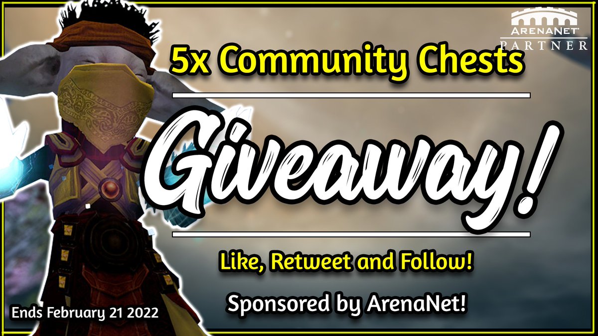 TheKyosika's tweet image. 5x Community Chest Giveaway | 3 chests on Twitter &amp;amp; 2 chests on Discord!

How ready are you for ##GW2EOD?

Twitter🐦:

1. Like this tweet
2. Retweet this tweet
3. Follow me!

Discord 🤖:

1. Enter the Discord: discord.gg/Sz54VtzgkG
2. Press the 🎉 on the post!

#GuildWars2 #GW2