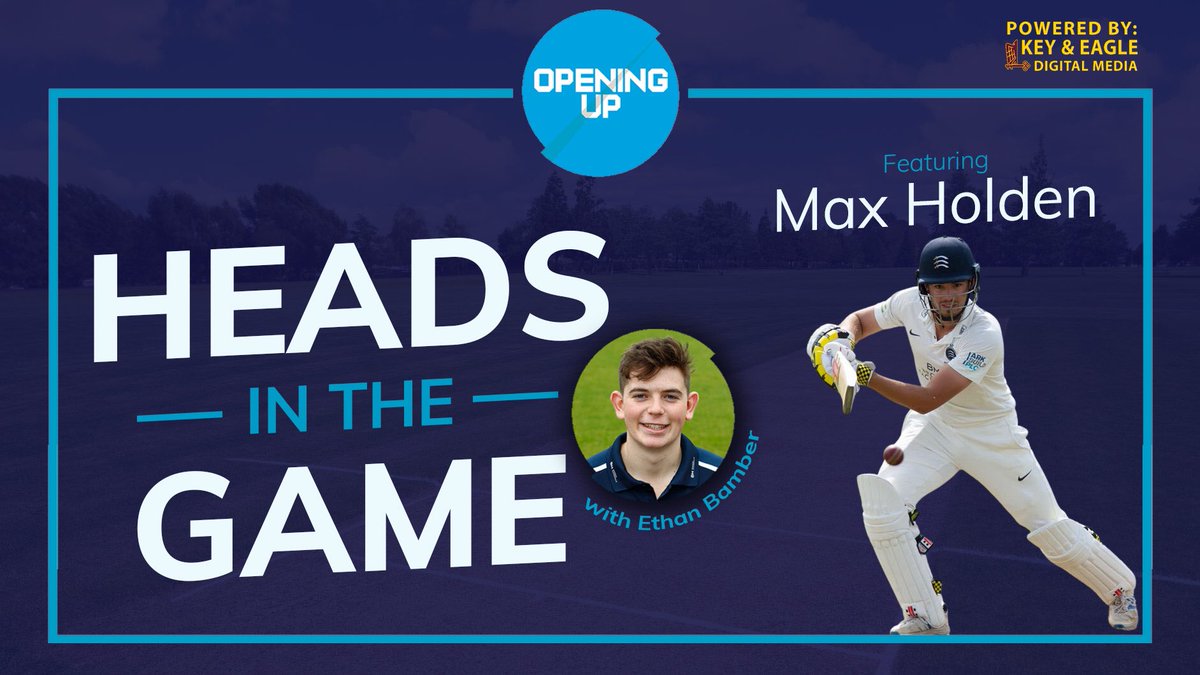 Our ‘Heads In The Game’ series with @etbamber features a conversation with his friend & @Middlesex_CCC team mate @maxholden_4 They discuss mental wellbeing in professional cricket 🏏 openingupcricket.com/heads-in-the-g…