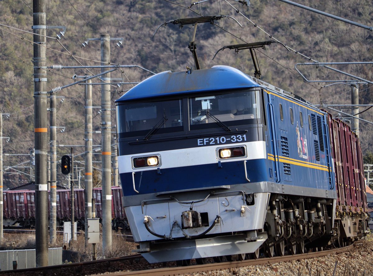 522_kiyo's tweet photo. #吹田a193運用 #2081レ #EF210331
#EF210 #吹田機関区 #貨物列車 #電気機関車　2022.2.06 pm2:56 https://t.co/BAEHprnCZ8