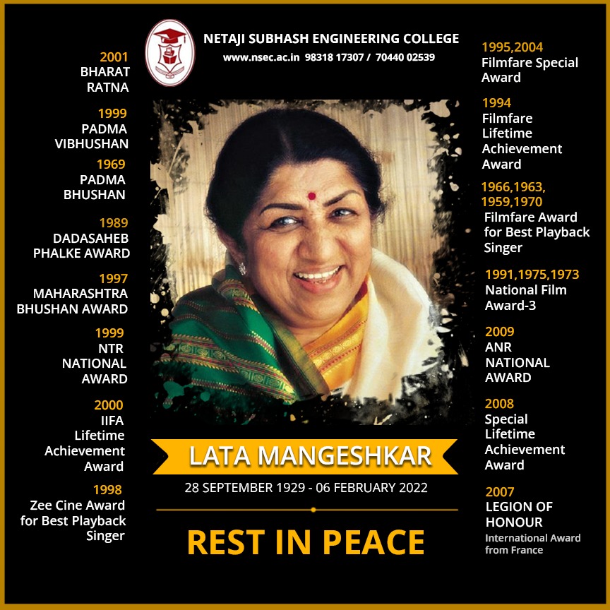 _nsec_official_'s tweet photo. R.I.P THE NIGHTINGALE. 
May your soul rest in peace!!

#latamangeshkarji #RIP https://t.co/6GVo42V5yl