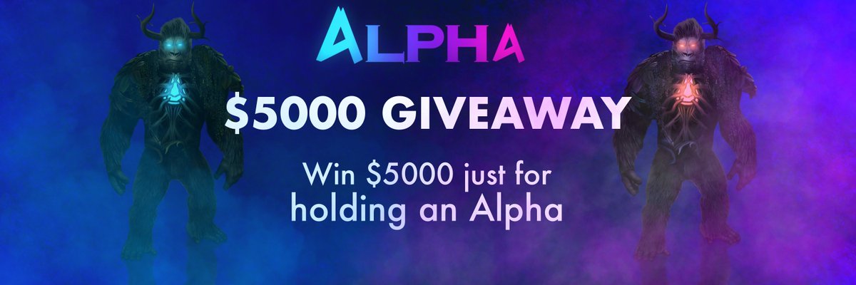 Alpha_Gorillas's tweet photo. $5000 #GIVEAWAY 💰

Our last big Minting Cash Raffle is finally here!!!🎉

To Enter:
✅Your Alpha must not be listed on any Marketplace for the entire next week.

The winners will be announced at the end of next week.

GOOD LUCK ALPHAS!!! 🔥

#Solana #SolanaNFT #NFT #NFTCommunity https://t.co/NgG2Hg1New